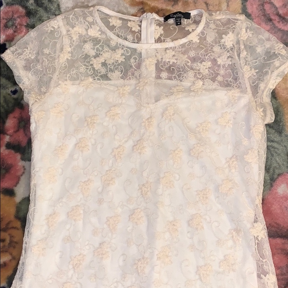 white lace dress